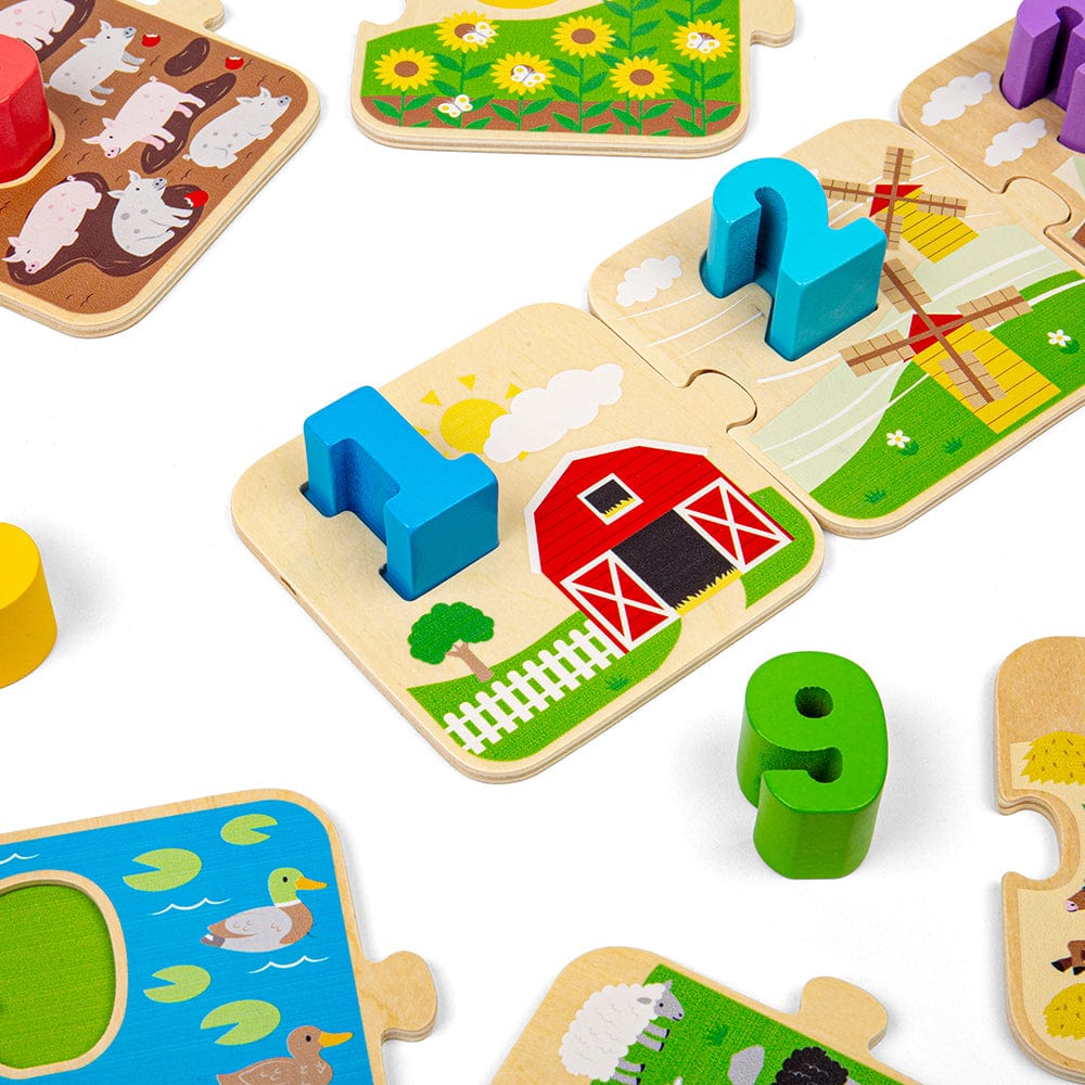 Bigjigs Toys 1-10 Tile Puzzle