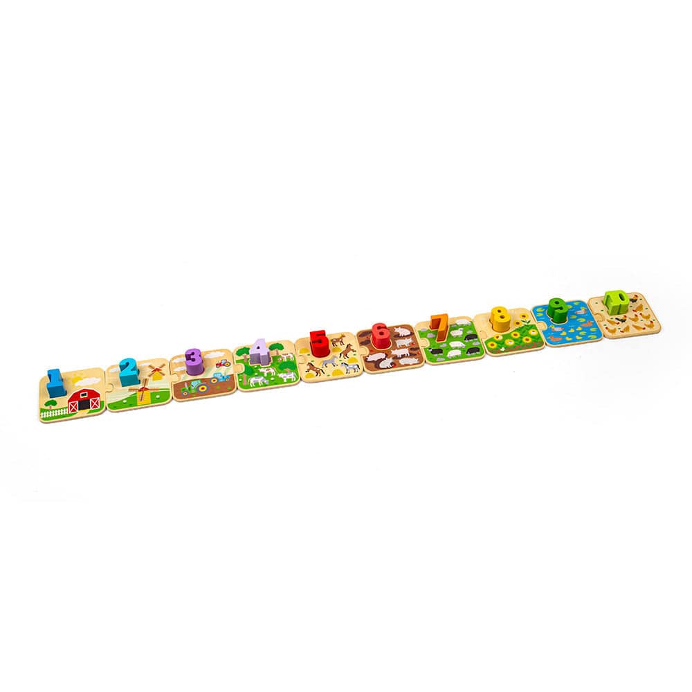 Bigjigs Toys 1-10 Tile Puzzle