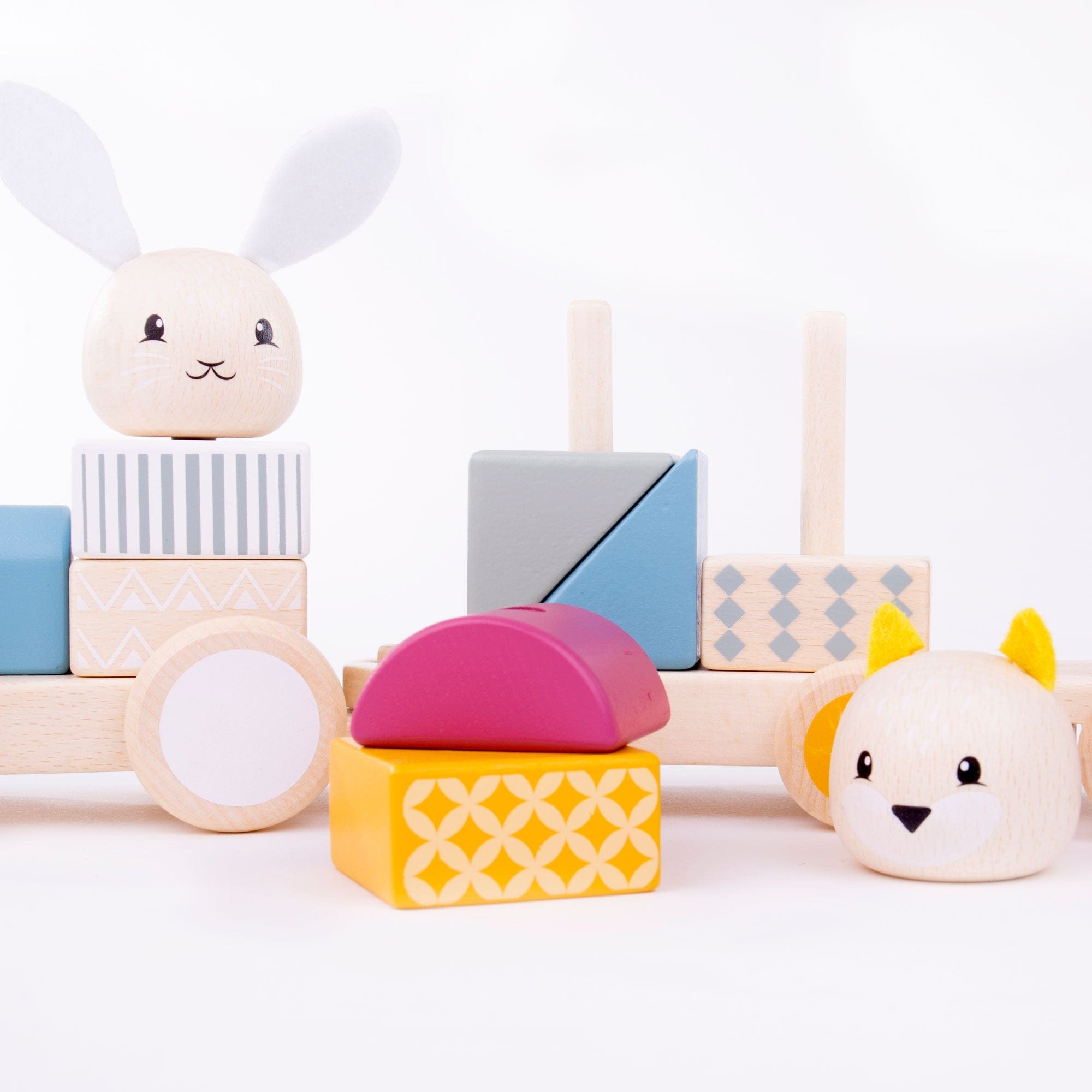 Bigjigs Toys Activity Pull Along Train - FSC 100%