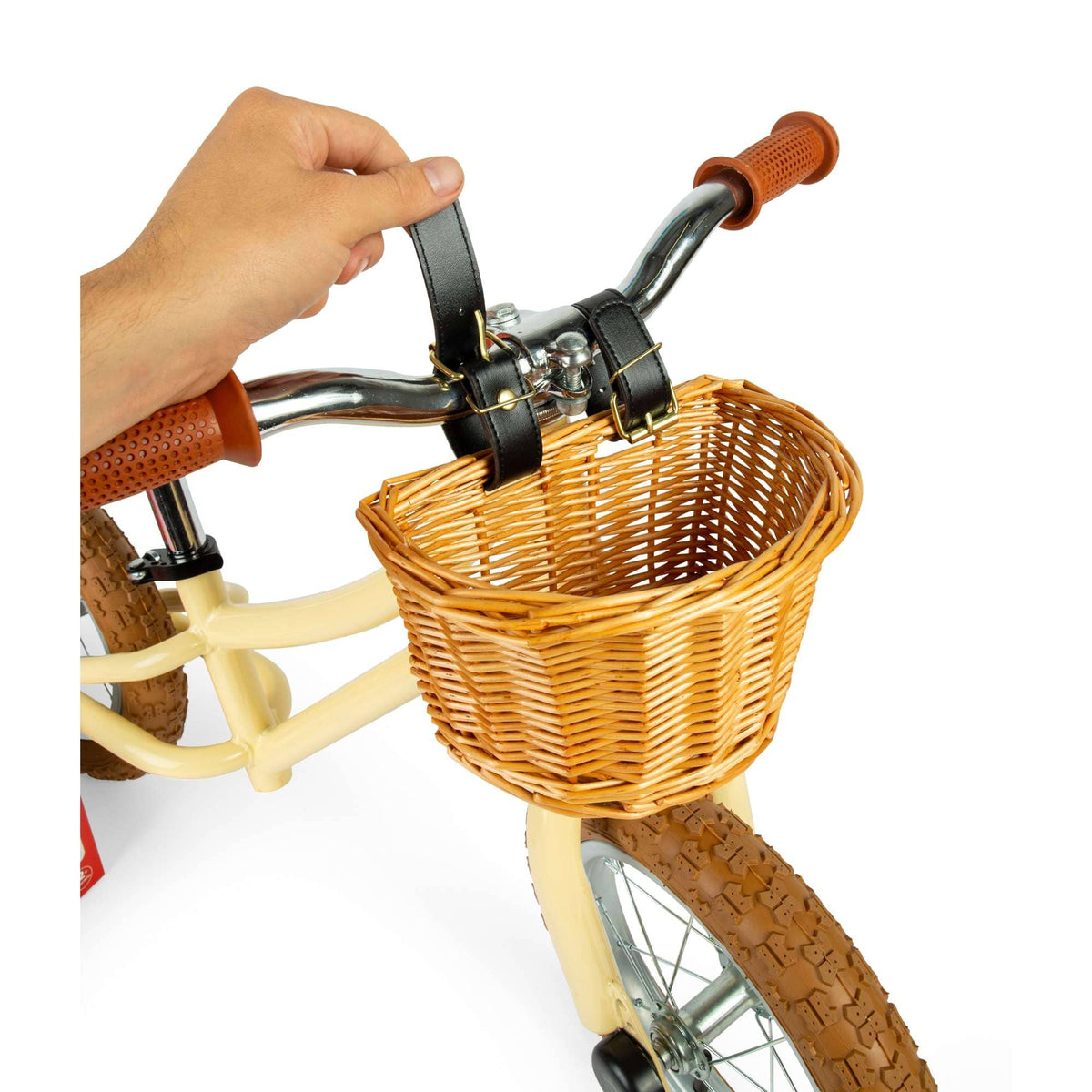 Bigjigs Toys Balance Bike Bigjigs Toys Balance Bike with Basket - Cream