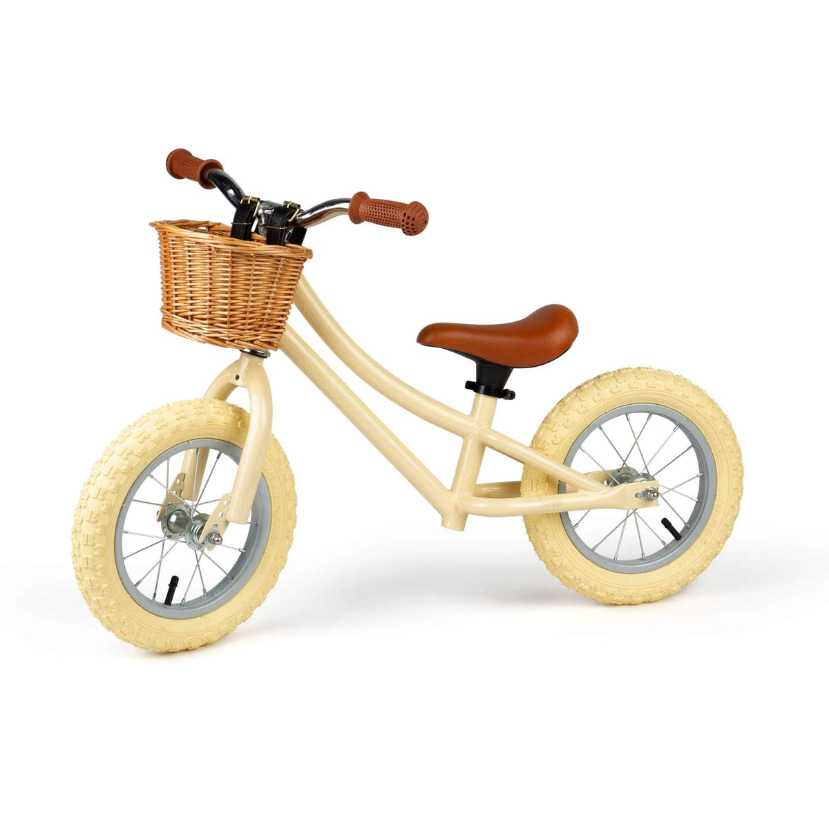 Bigjigs Toys Balance Bike with Basket - Cream - image 2
