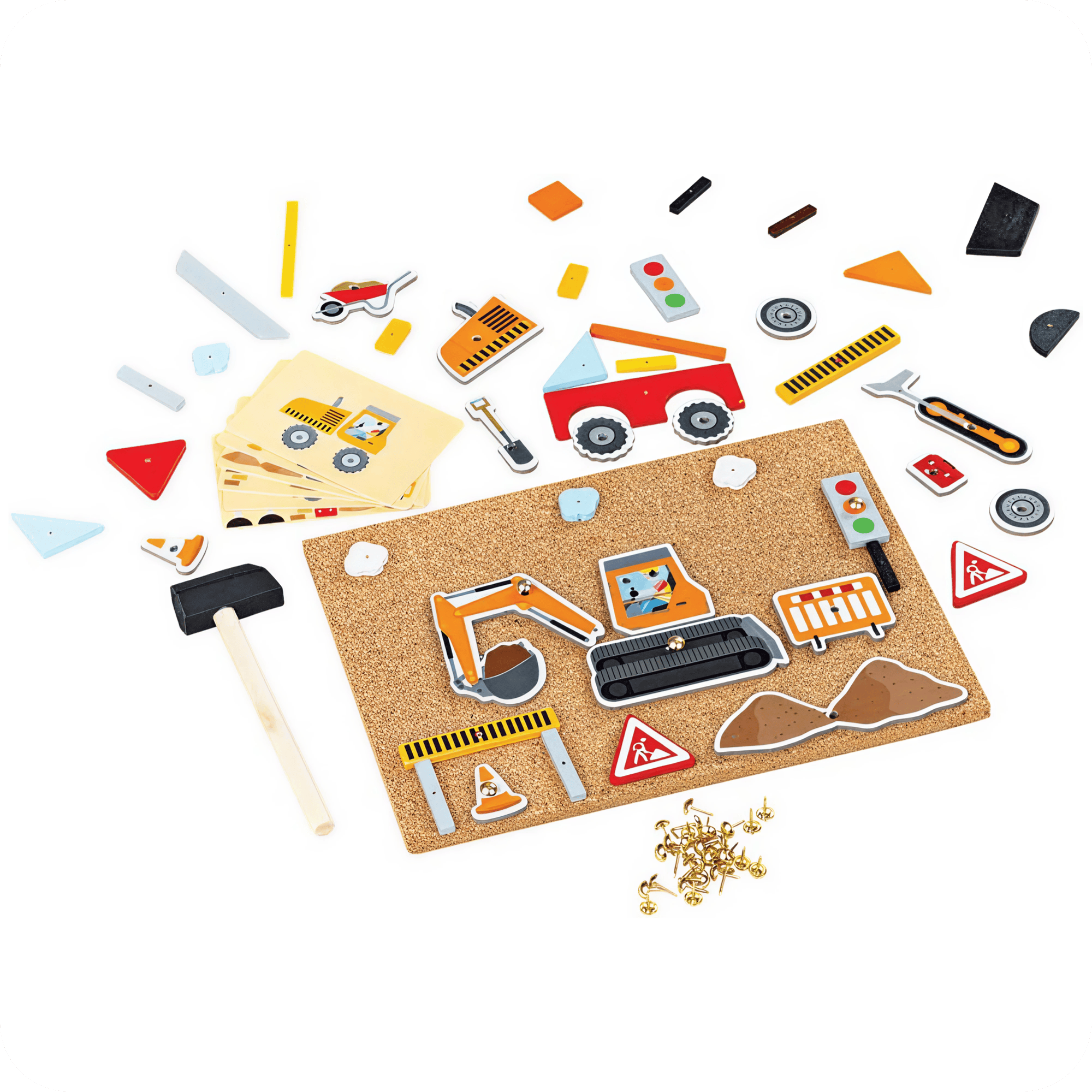 Bigjigs Toys Bigjigs Toys Deluxe Pin-a-Shape - Construction