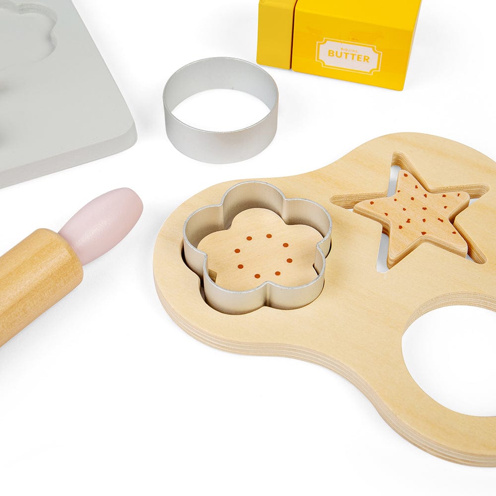 Bigjigs Toys Bigjigs Toys Wooden Baking Cookies Role Play Set