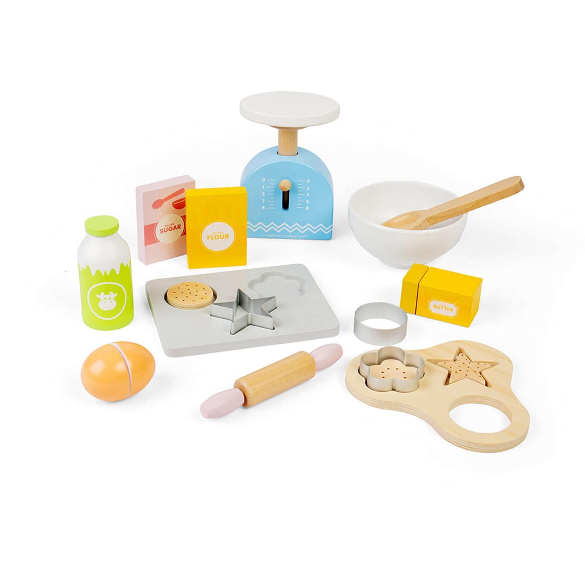 Bigjigs Toys Bigjigs Toys Wooden Baking Cookies Role Play Set