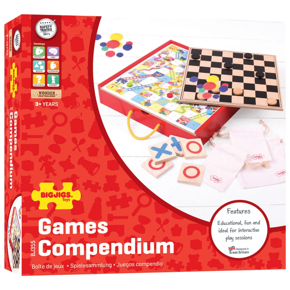 Bigjigs Toys Bigjigs Toys Wooden Games Compendium