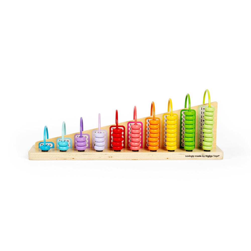 Bigjigs Toys Bigjigs Toys Wooden Rainbow Counting Abacus