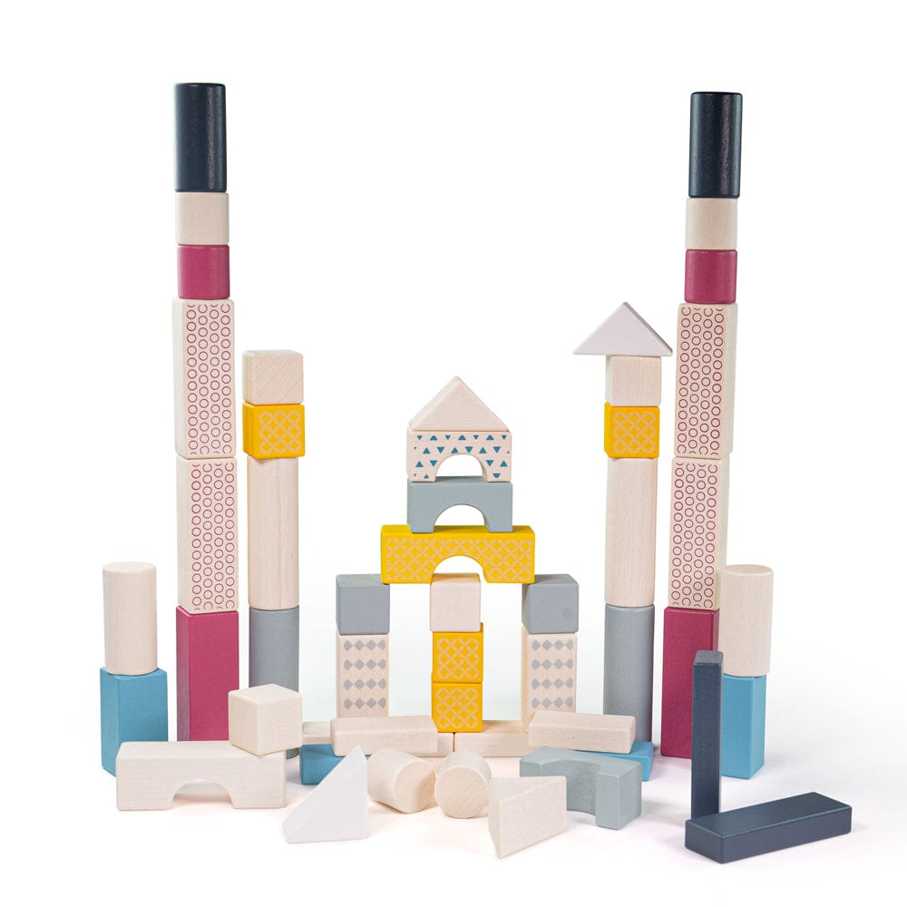 Bigjigs Toys Blocks Bigjigs Toys Drum of 50 Wooden Blocks - FSC 100%