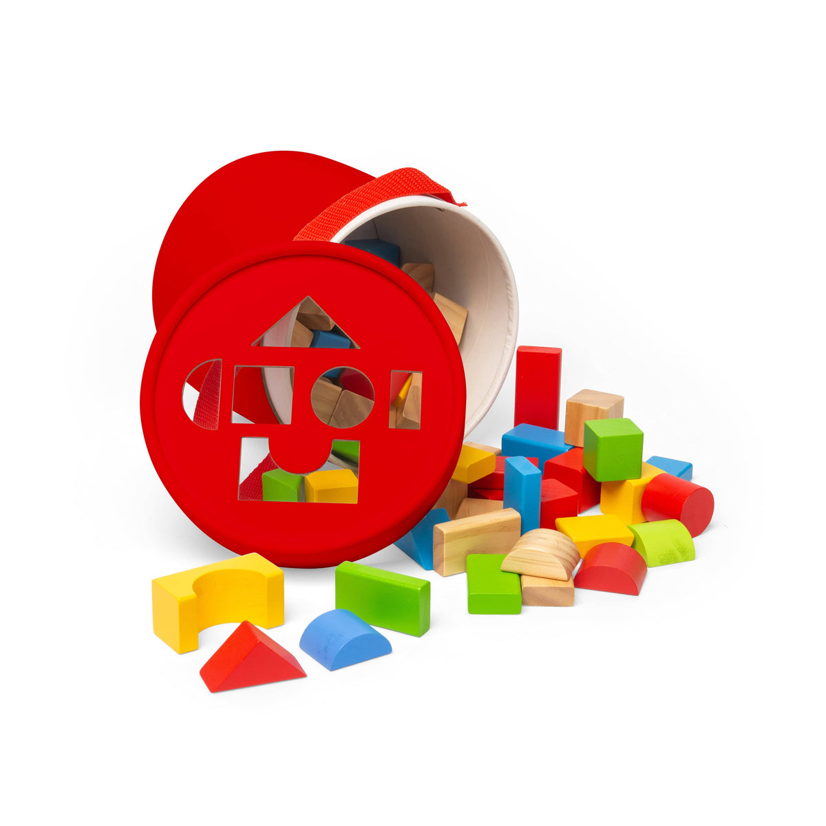 Bigjigs Toys Building Blocks Bigjigs Toys Wooden First Building Bricks Drum