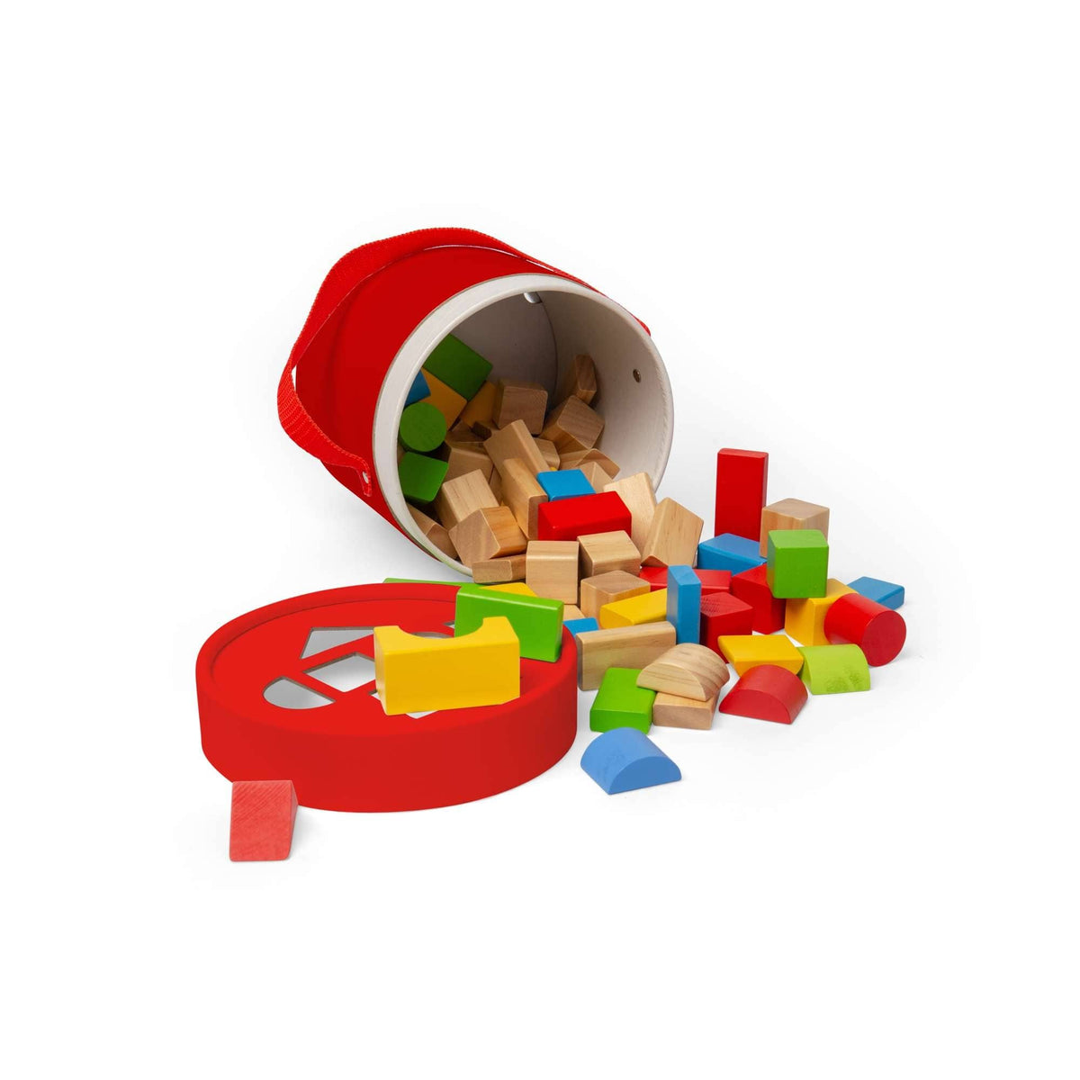 Bigjigs Toys Building Blocks Bigjigs Toys Wooden First Building Bricks Drum