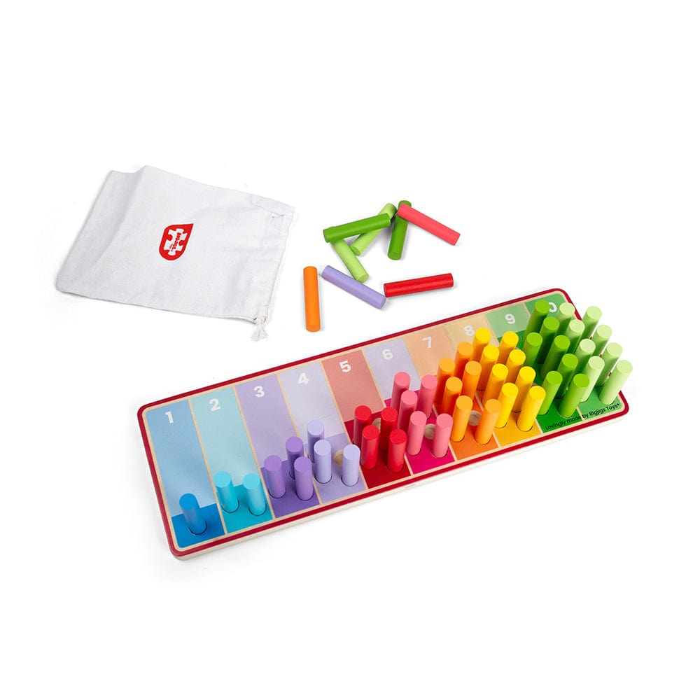 Bigjigs Toys Counting Sticks Bigjigs Toys Wooden Rainbow Counting Sticks