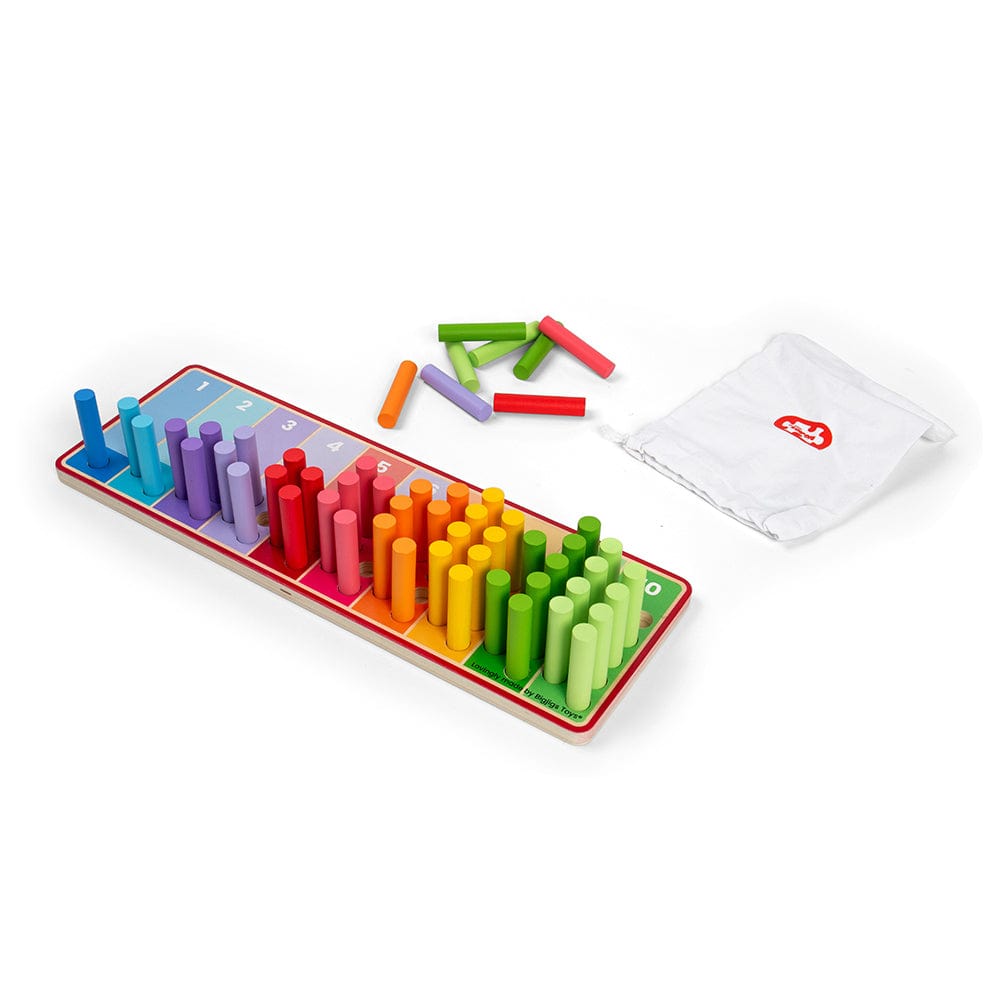 Bigjigs Toys Counting Sticks Bigjigs Toys Wooden Rainbow Counting Sticks