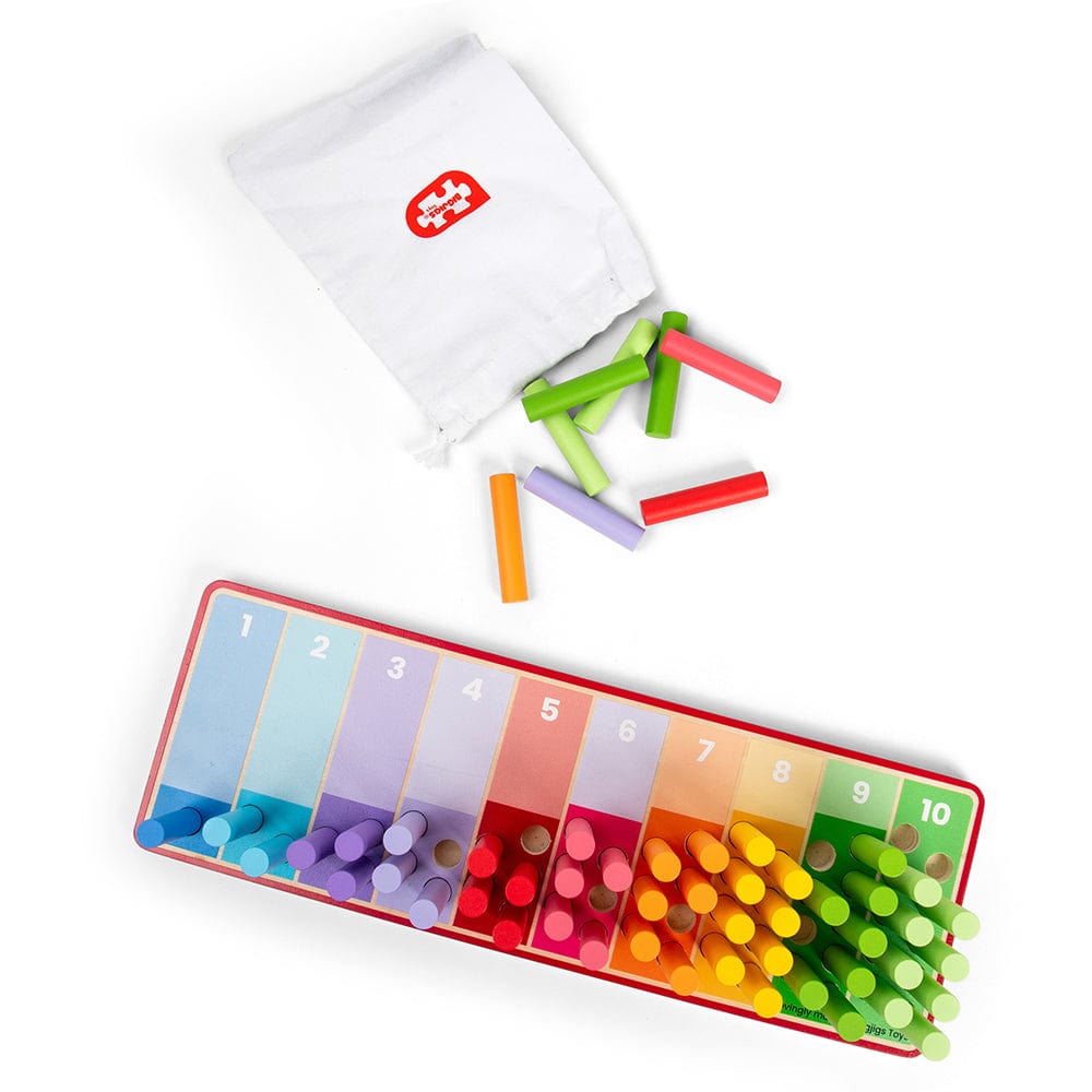 Bigjigs Toys Counting Sticks Bigjigs Toys Wooden Rainbow Counting Sticks