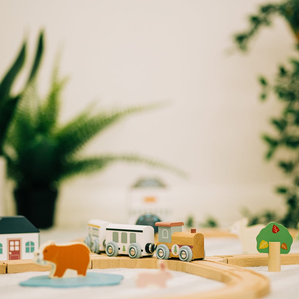 Bigjigs Toys FSC Train Set (Woodland Animal)