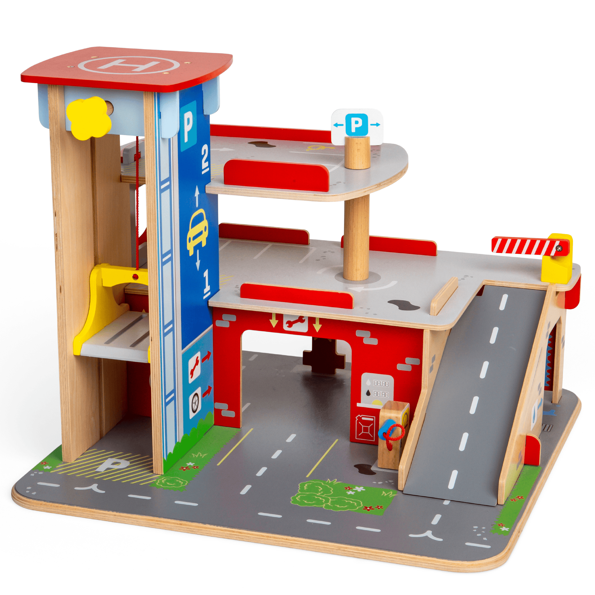 Bigjigs Toys Park & Play Toy Garage