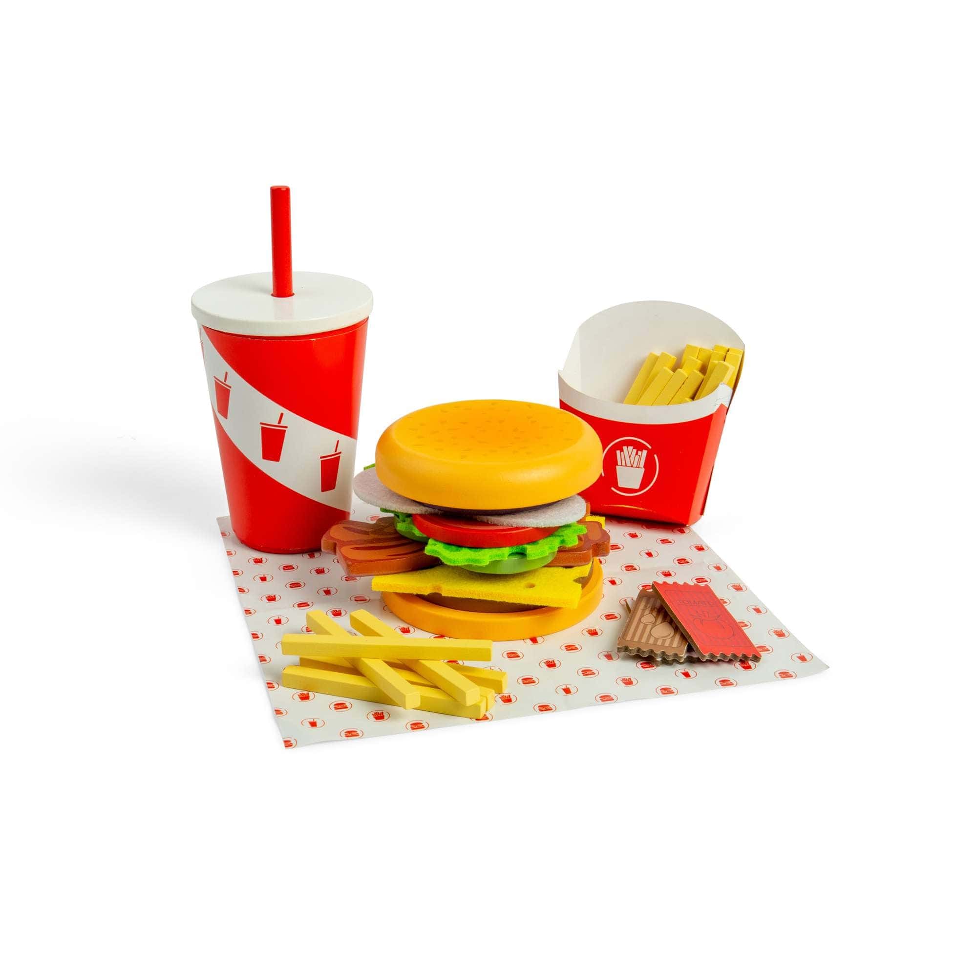 Bigjigs Toys Play Food Bigjigs Toys Burger and Fries Set