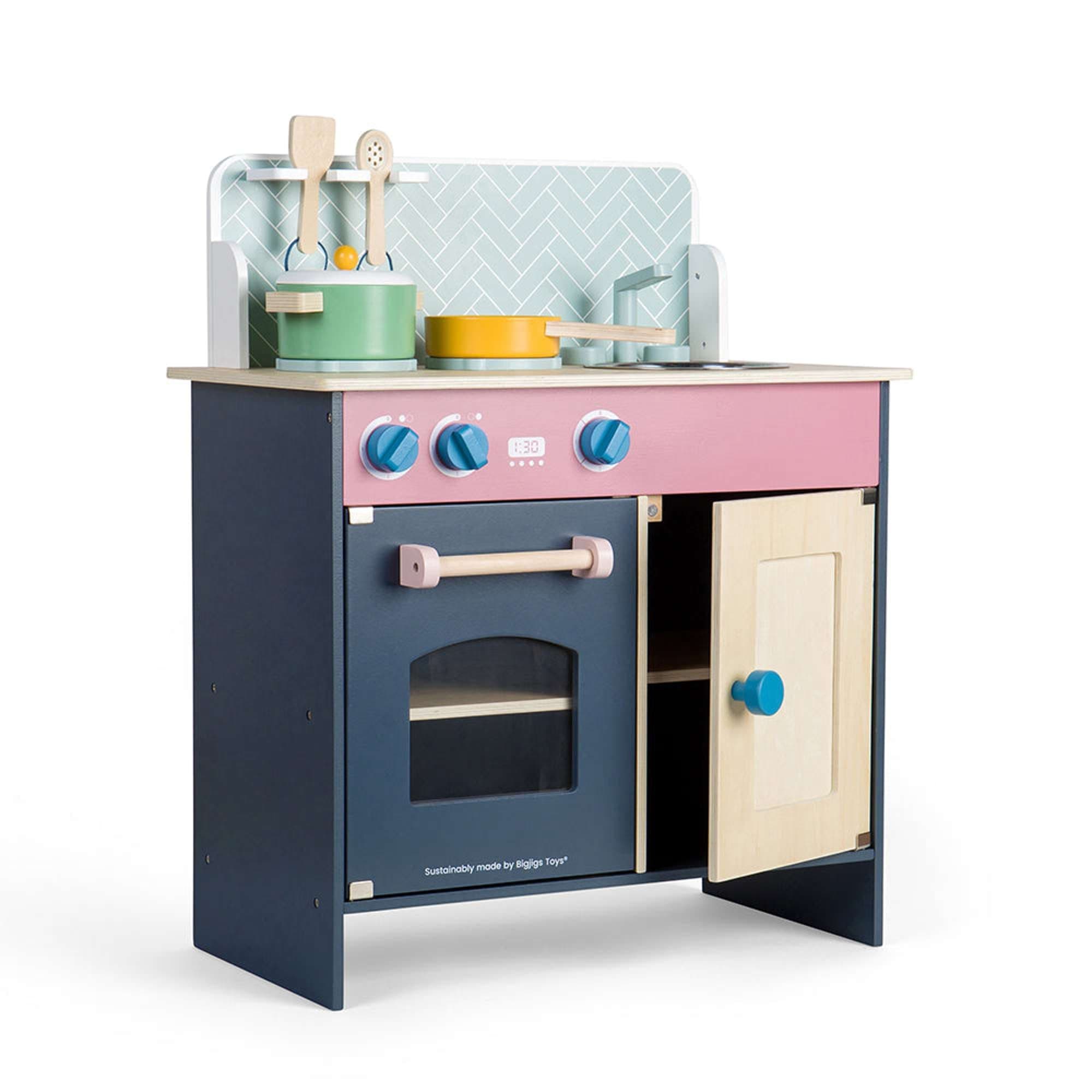 Bigjigs Toys Play Kitchen Bigjigs Toys Wooden Simply Scandi Play Kitchen