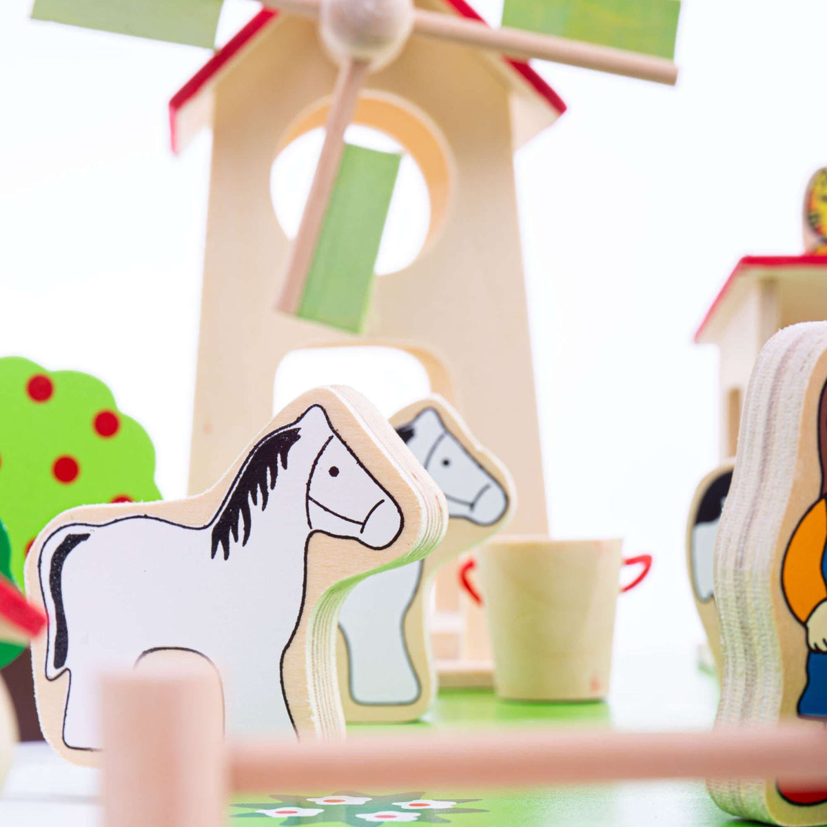 Bigjigs Toys Playset Bigjigs Toys Wooden Play Farm Set