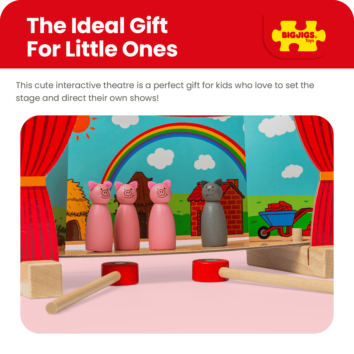 Bigjigs Toys Wooden Magnetic Theatre - image 6