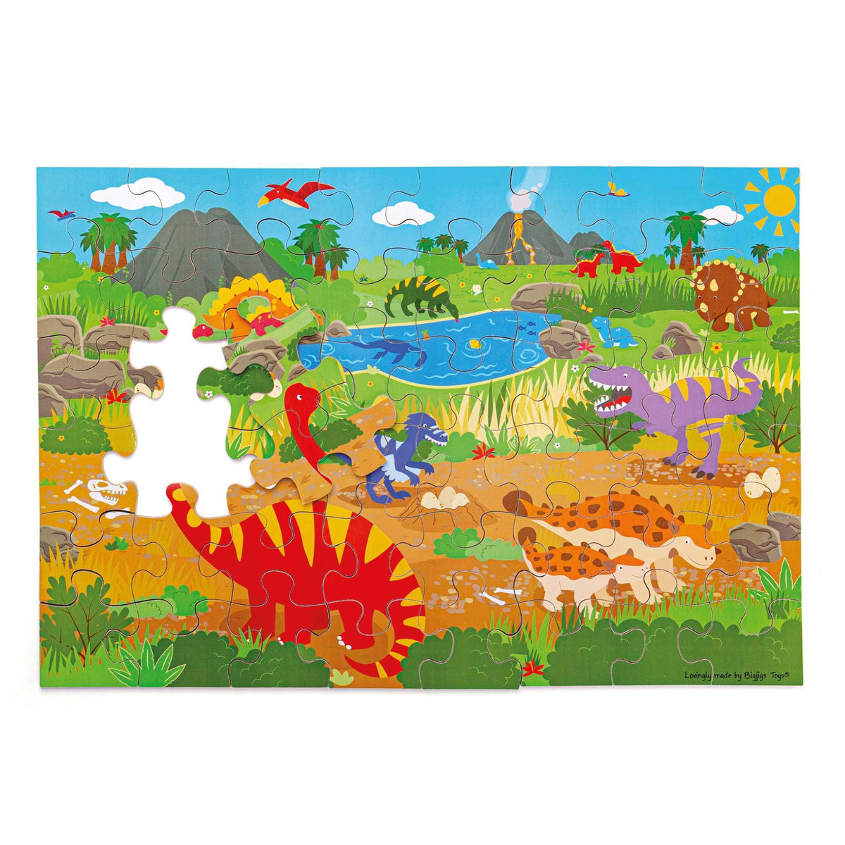 Bigjigs Toys Puzzle Bigjigs Toys Dawn of the Dinosaur Floor Puzzle - 48 Pieces
