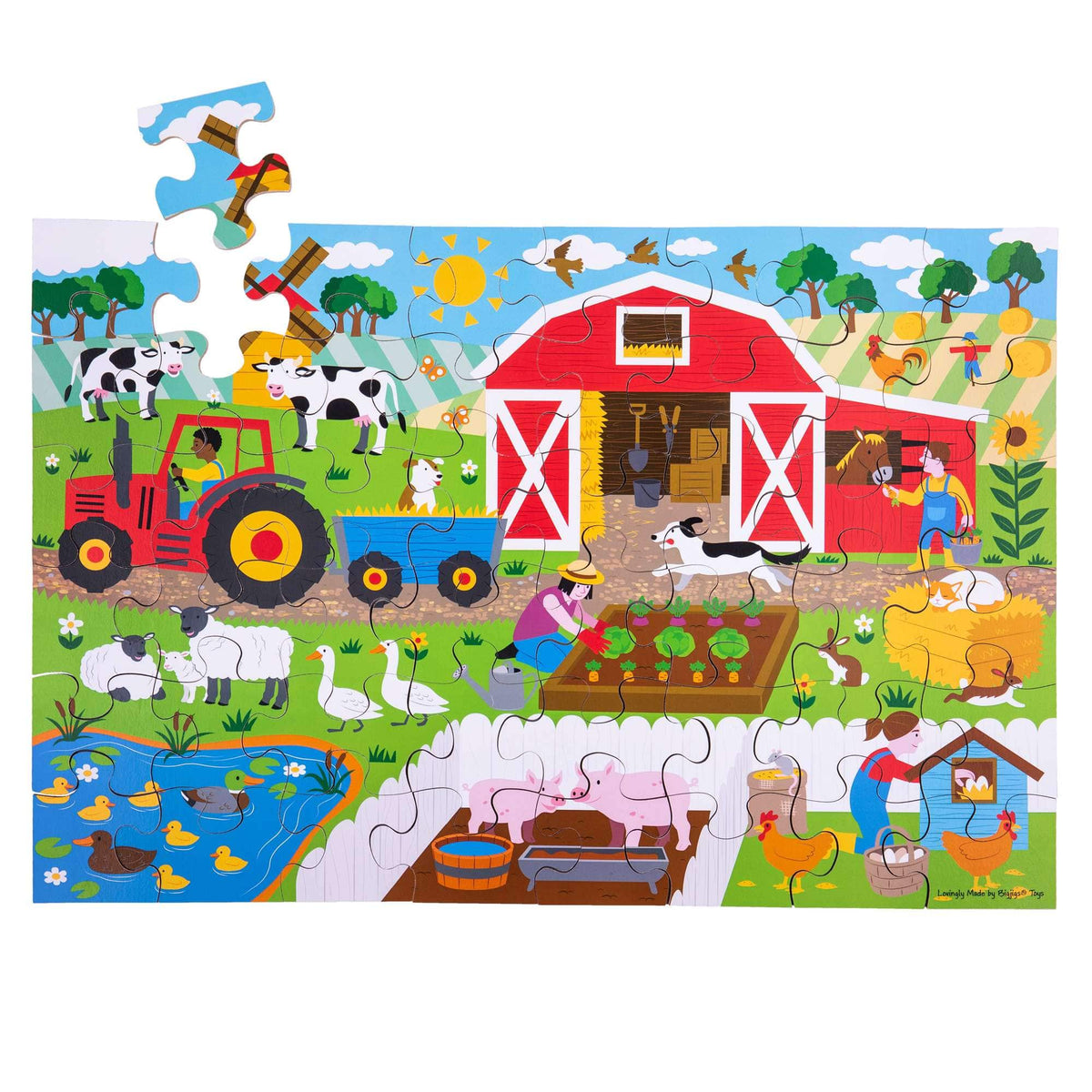 Bigjigs Toys Puzzle Bigjigs Toys Farmyard Floor Puzzle - 48 Pieces