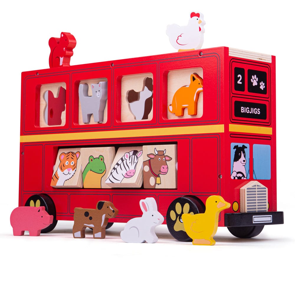 Bigjigs Toys Shape Sorter Bigjigs Toys Wooden Shape Sorter Bus Toy