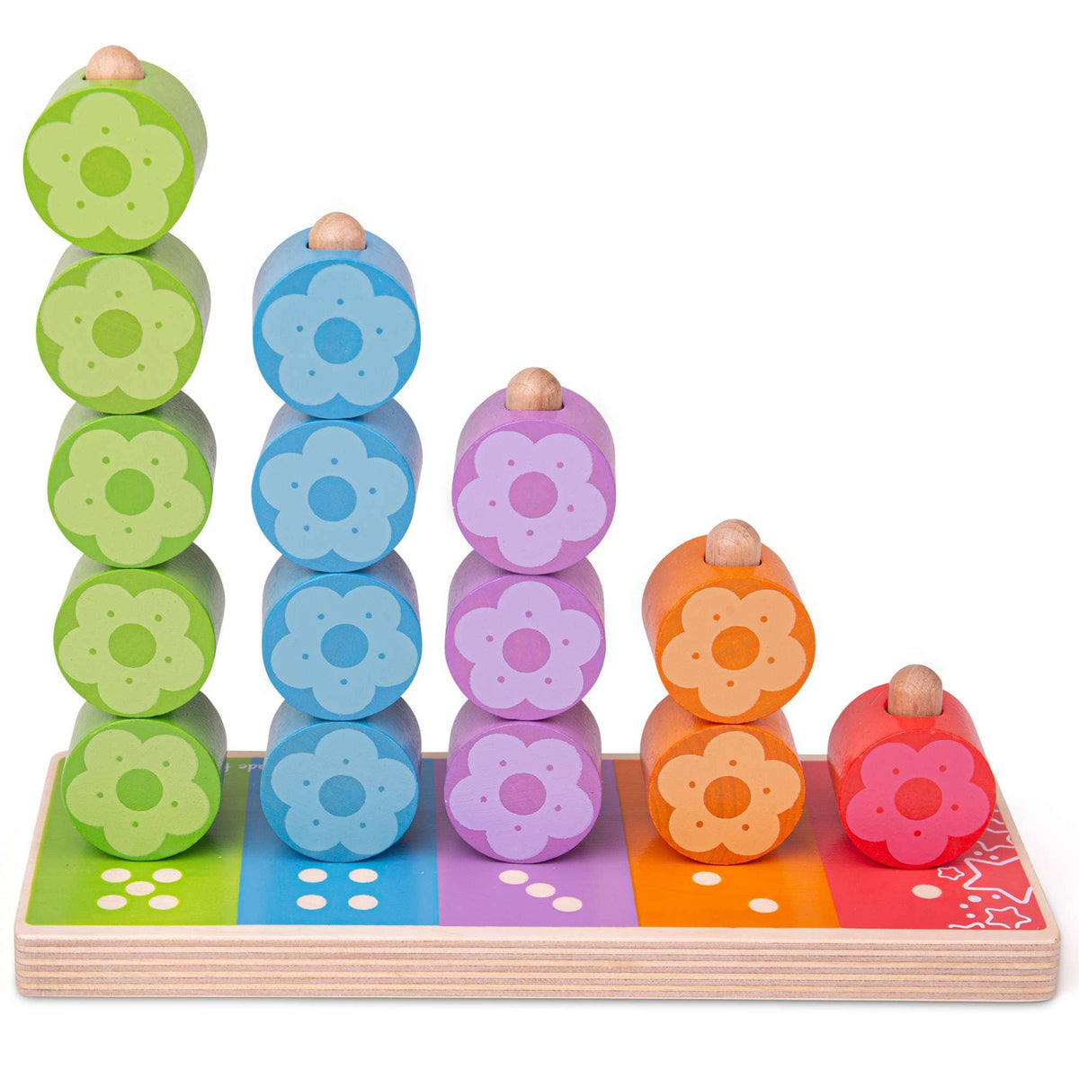 Bigjigs Toys Stacking Toy Bigjigs Toys Wooden First Flower Stacker