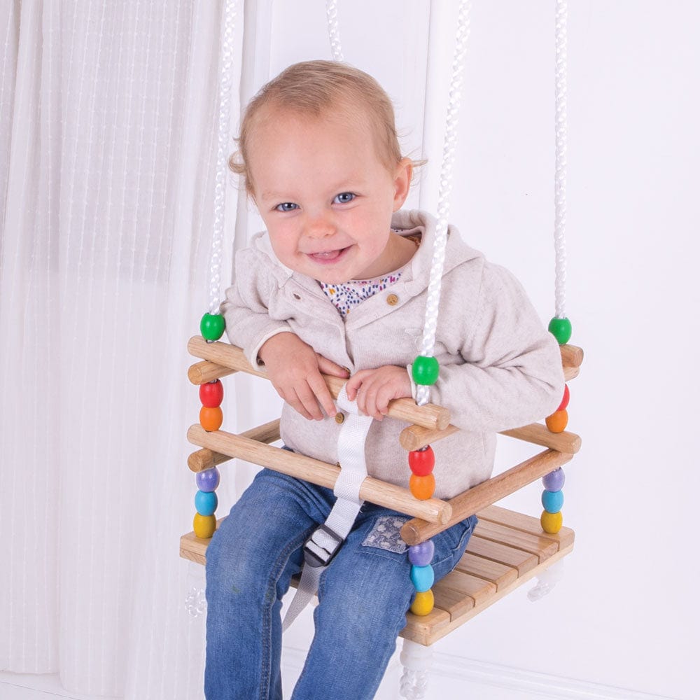 Bigjigs Toys Swing Bigjigs Toys Wooden Cradle Swing