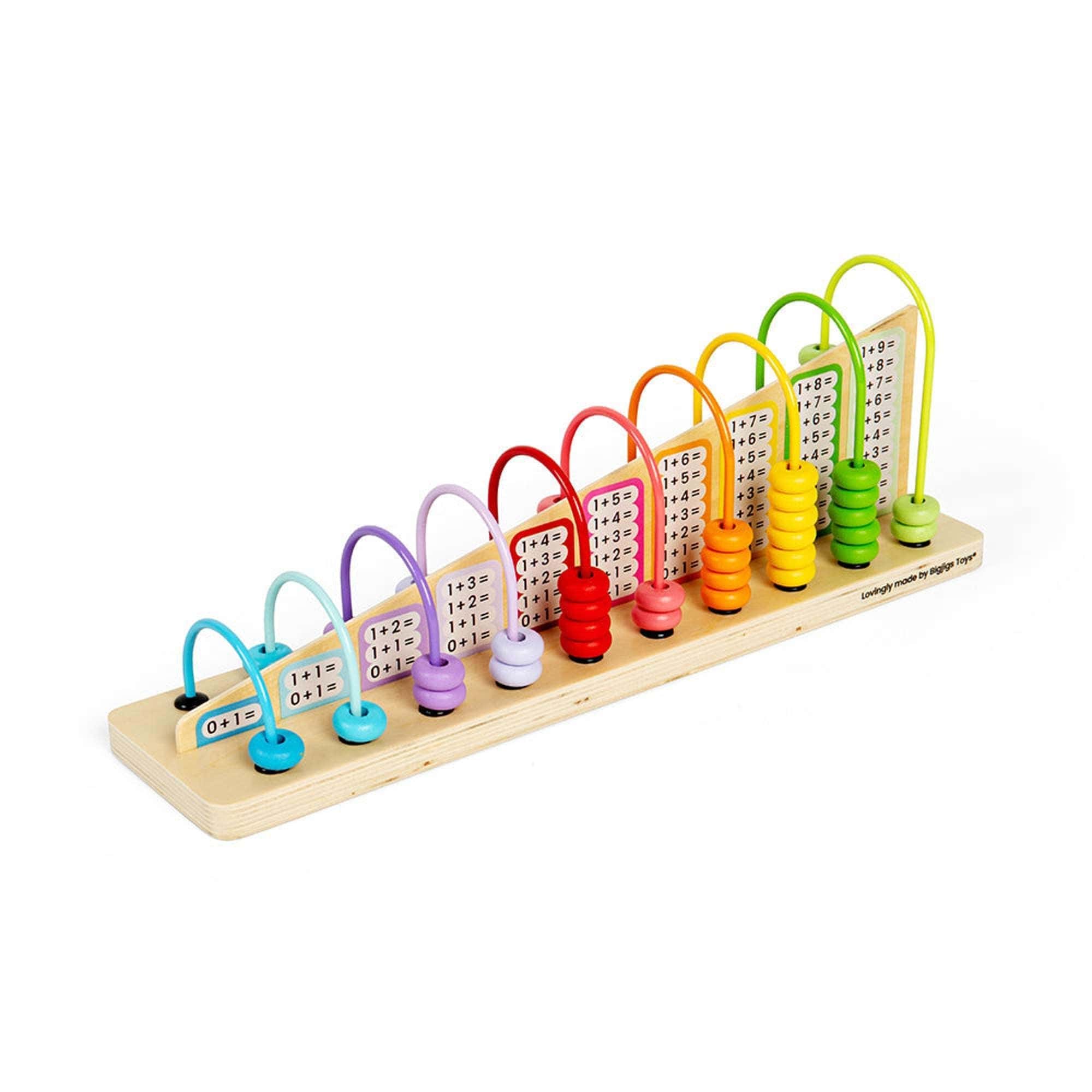Bigjigs Toys Toy Abacus Bigjigs Toys Wooden Rainbow Counting Abacus