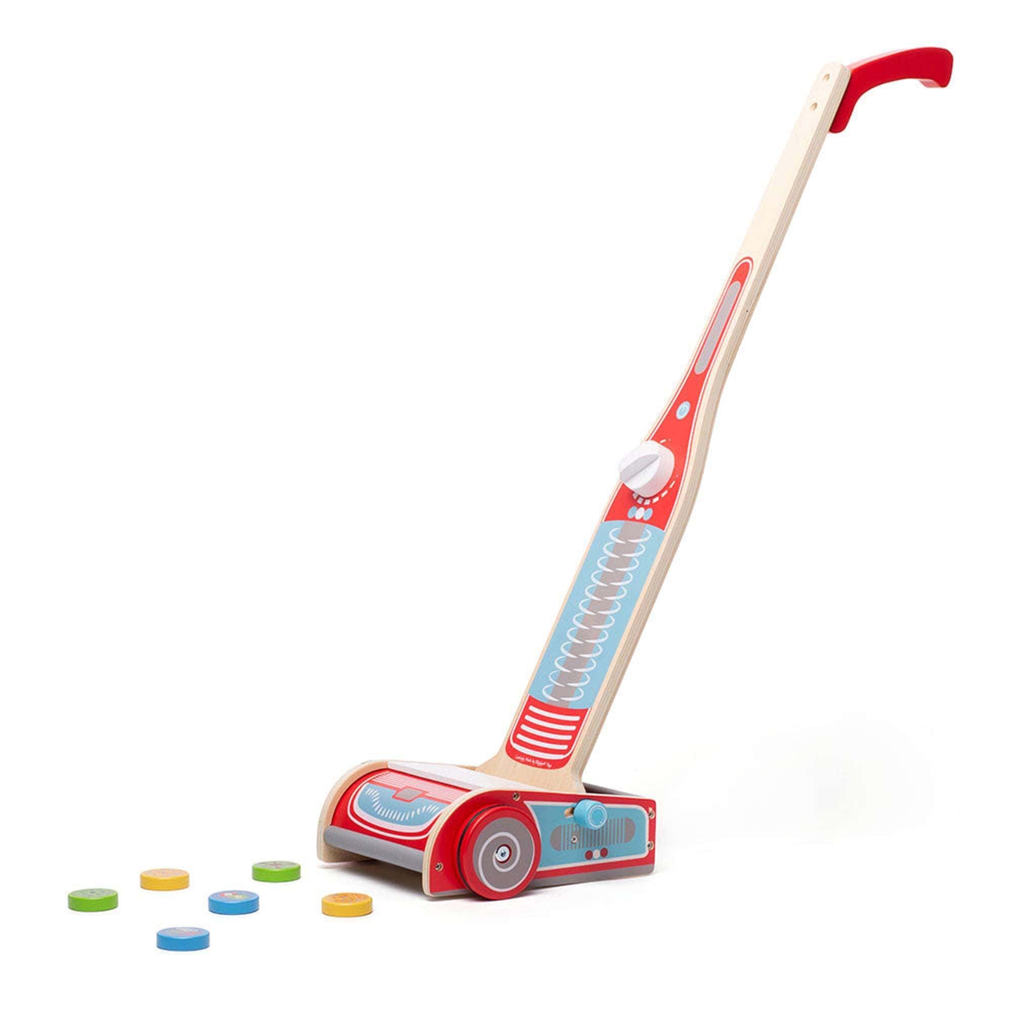 Bigjigs Toys Wooden Toy Hoover Bigjigs Toys Wooden Upright Vacuum Hoover