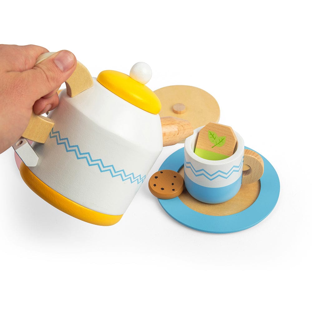Bigjigs Toys Wooden Toy Tea Set Bigjigs Toys Wooden Tea Set for Two