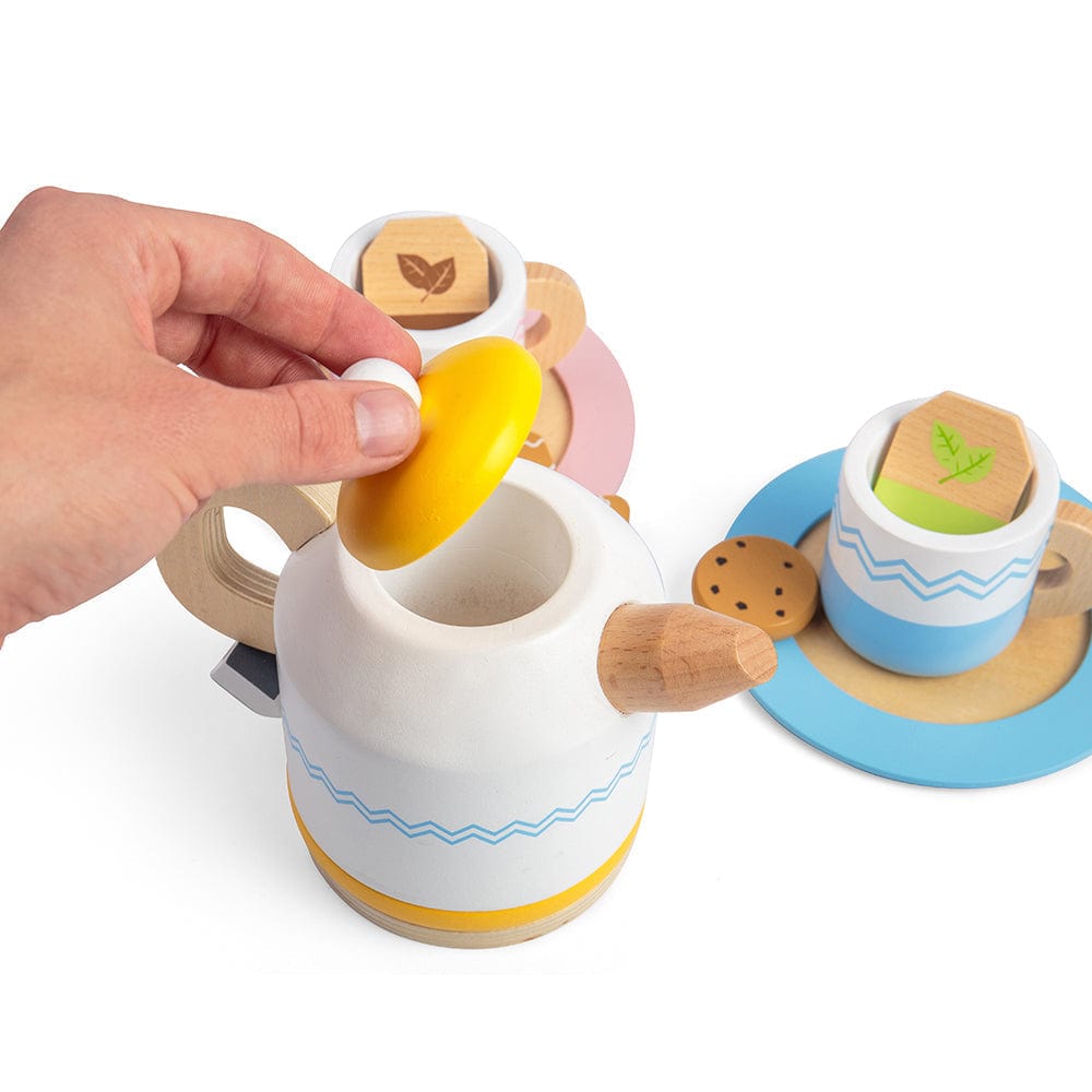 Bigjigs Toys Wooden Toy Tea Set Bigjigs Toys Wooden Tea Set for Two