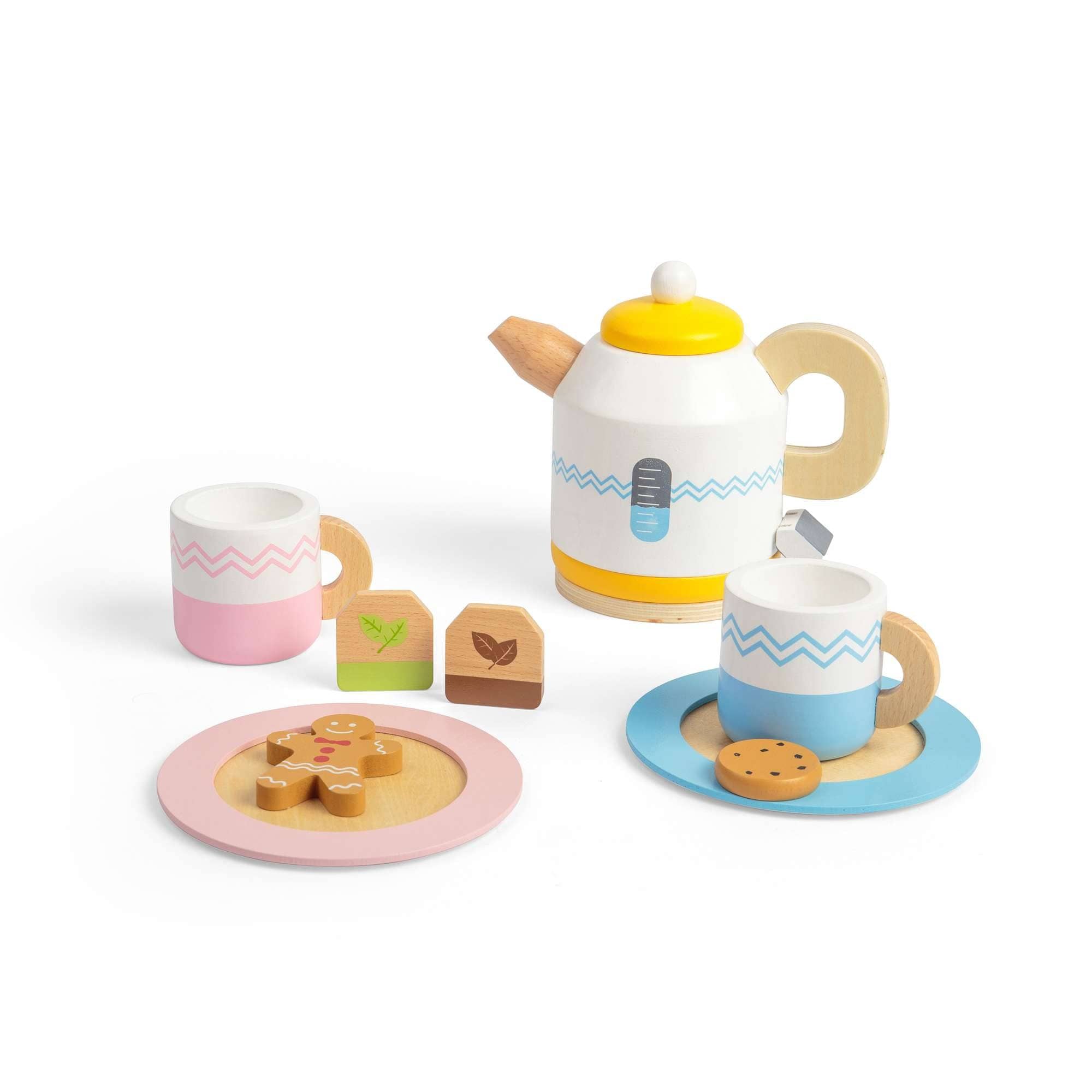 Bigjigs Toys Wooden Toy Tea Set Bigjigs Toys Wooden Tea Set for Two