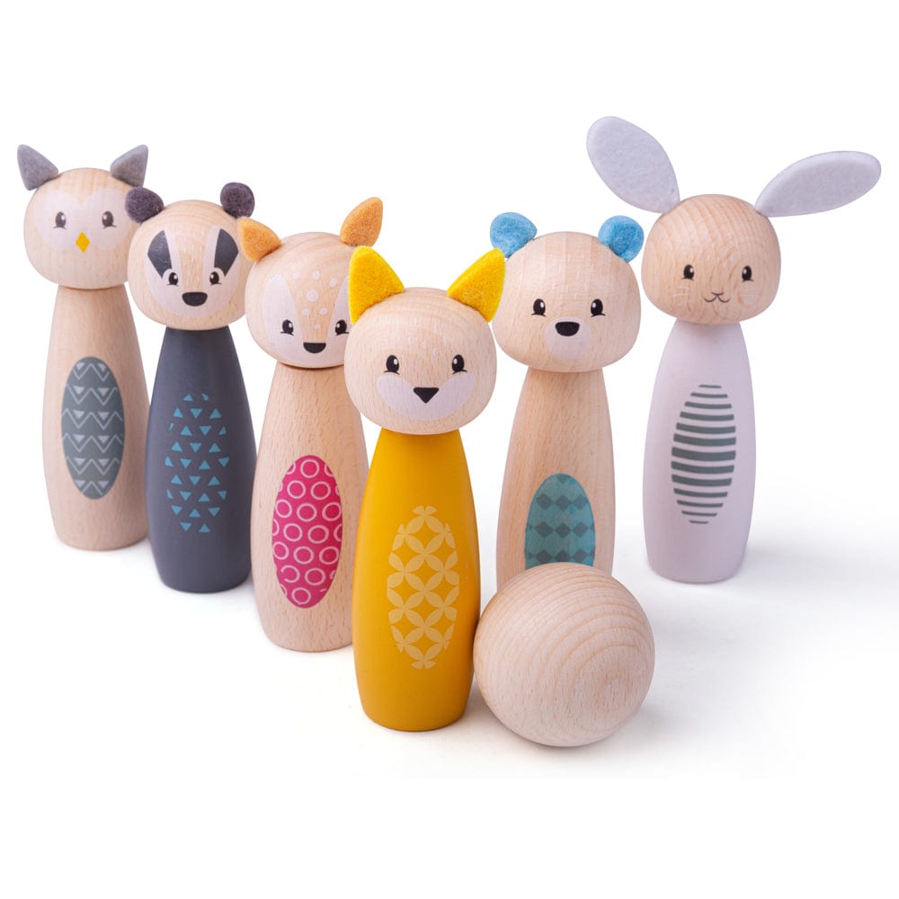 Bigjigs Toys Woodland Animal Skittles - FSC 100%
