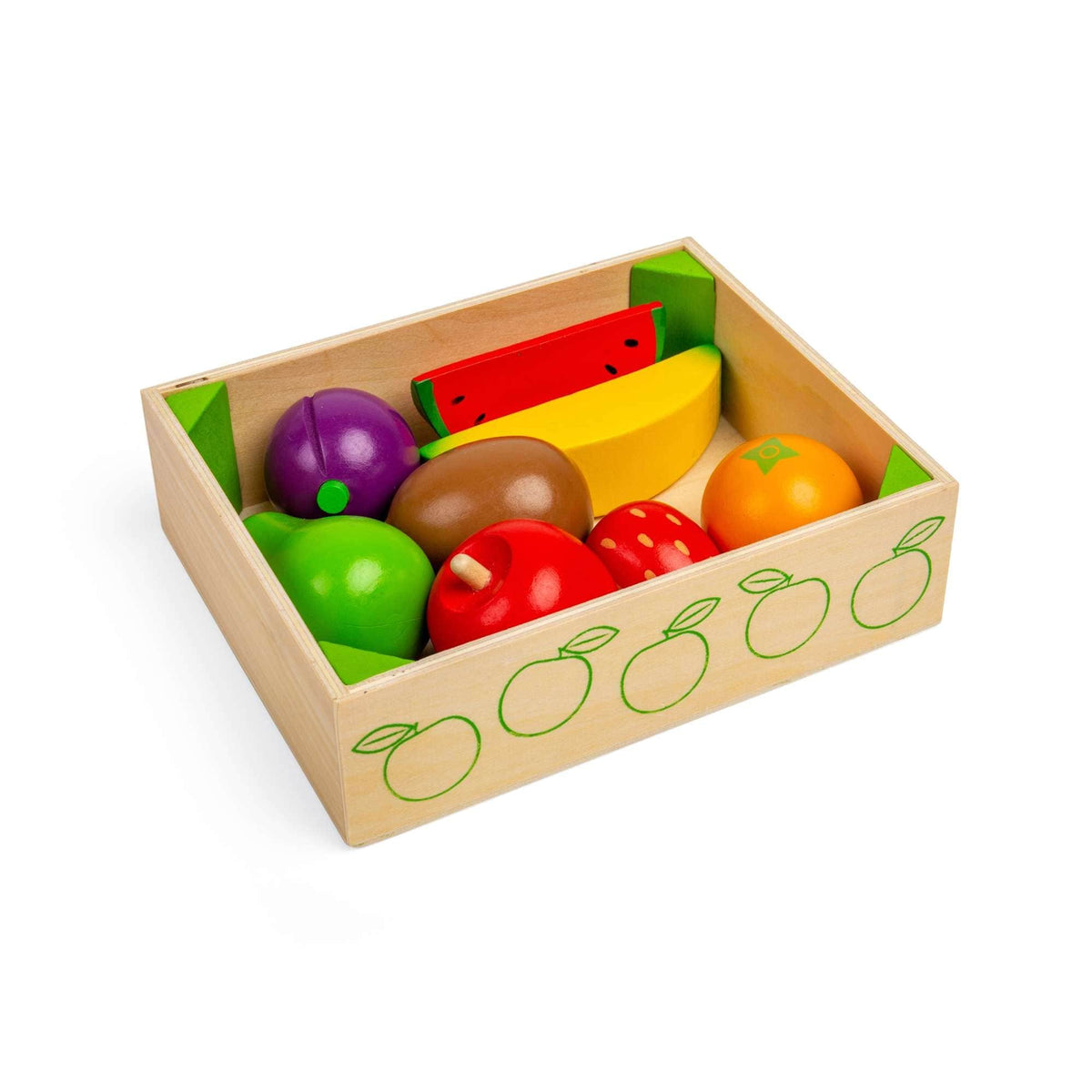 Bigjigs Toys Wooden Fruit Crate Play Food