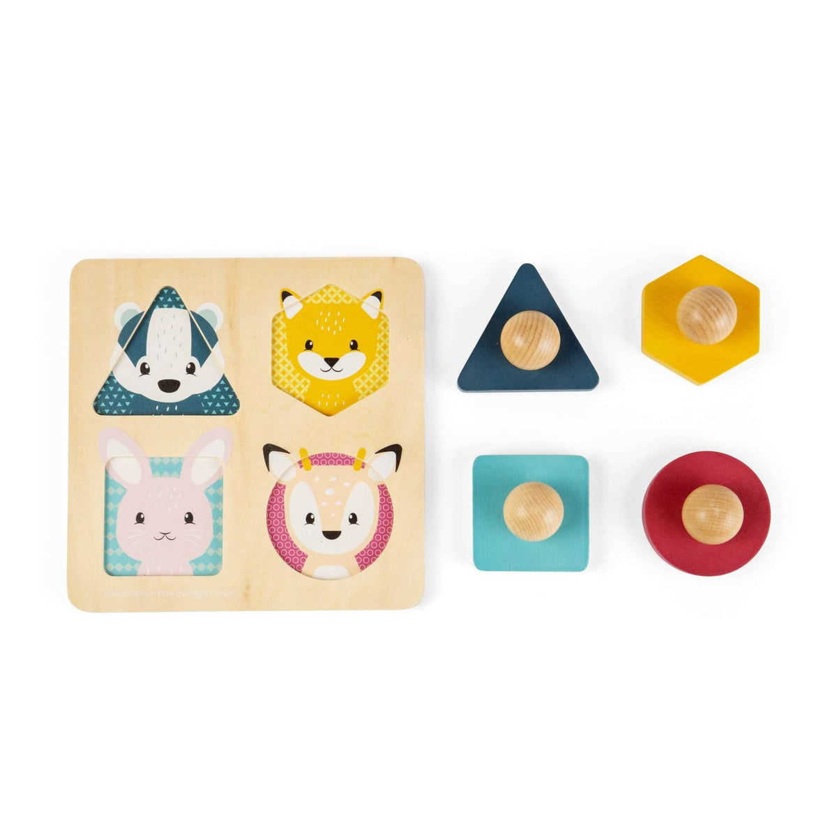 BigjigsToys_INT Woodland Animal Shape Matching Puzzle - FSC® Certified