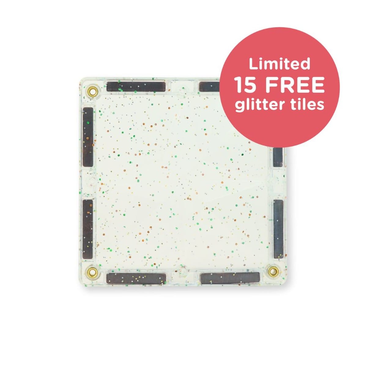Cleverclixx Magnetic Tiles Cleverclixx Inventive Pack Intense - 110 Pieces + 15 Free Glitter Tiles