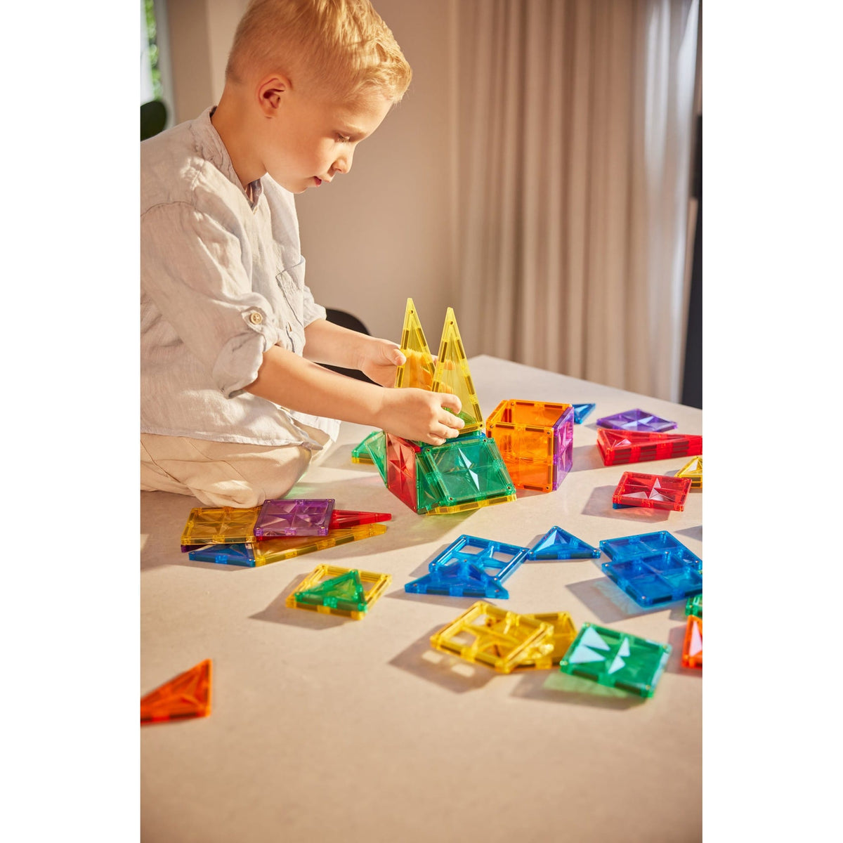Cleverclixx Magnetic Tiles Cleverclixx Original Pack Intense - 60 Pieces