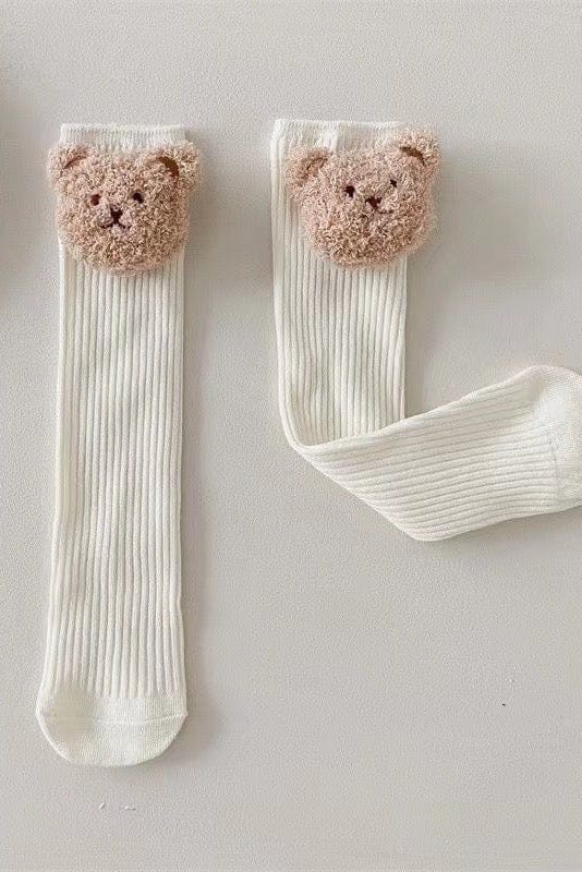 Cozy Crew Club Socks White The Bear Knee Socks - Super Soft