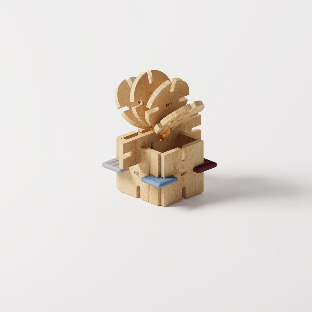 Bavvic Builder Set - 48 Piece Wooden Building Blocks