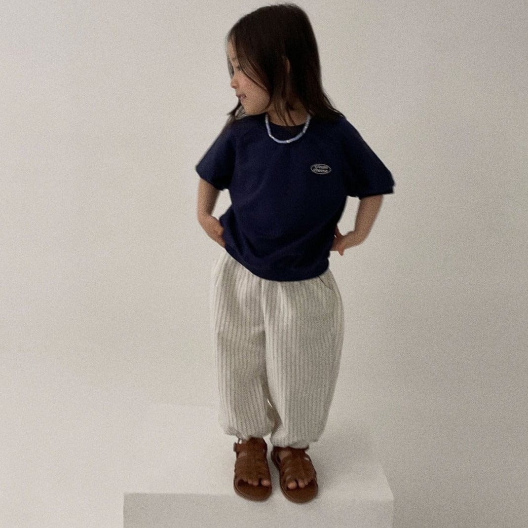 Digreen Trousers Unisex Pin Stripe Summer Trousers (Beige Stripe)