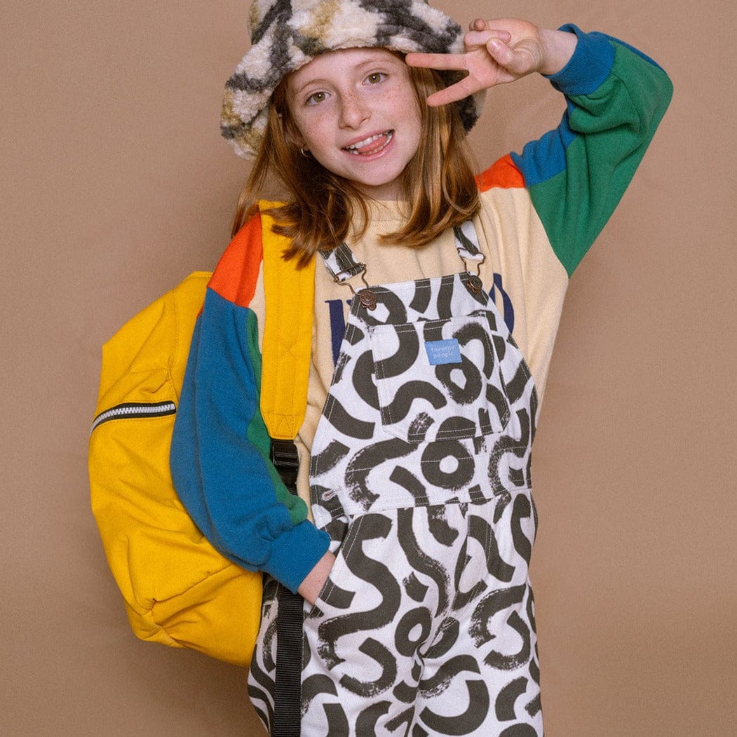 Favorite People Dungarees Kids 'Alphabet' Dungarees (Black / White)
