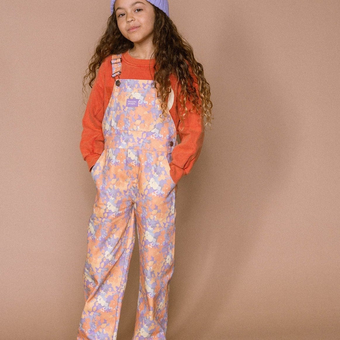 Favorite People Dungarees Kids 'Apple Cake' Floral Dungarees