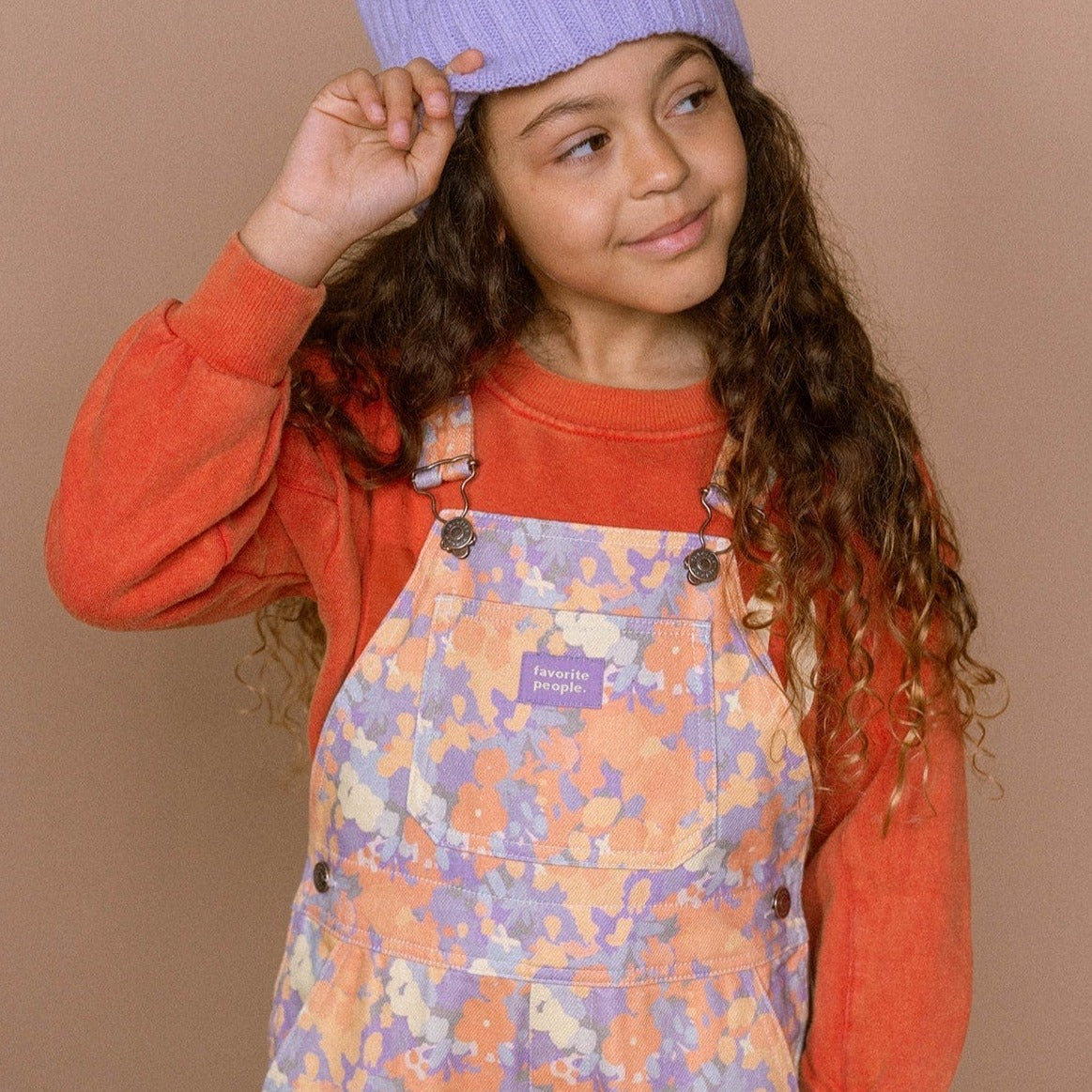 Favorite People Dungarees Kids 'Apple Cake' Floral Dungarees