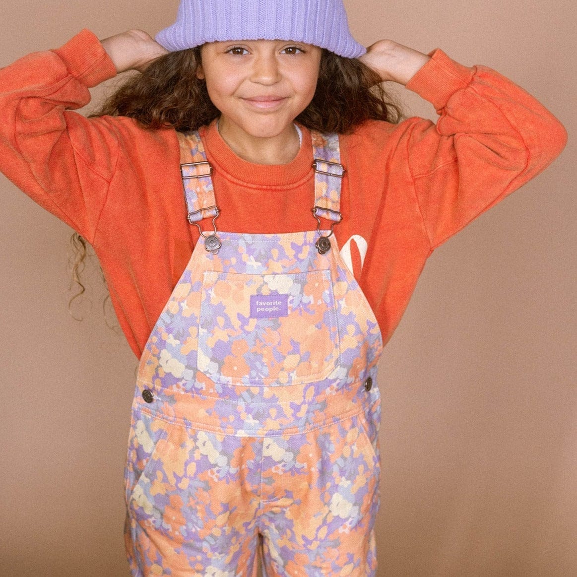 Favorite People Dungarees Kids 'Apple Cake' Floral Dungarees