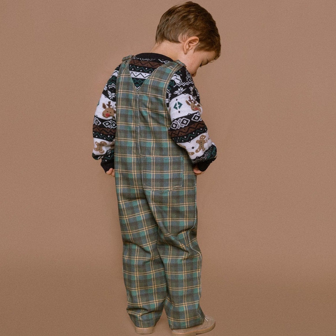 Favorite People Dungarees Kids 'Little Prince' Check Dungarees