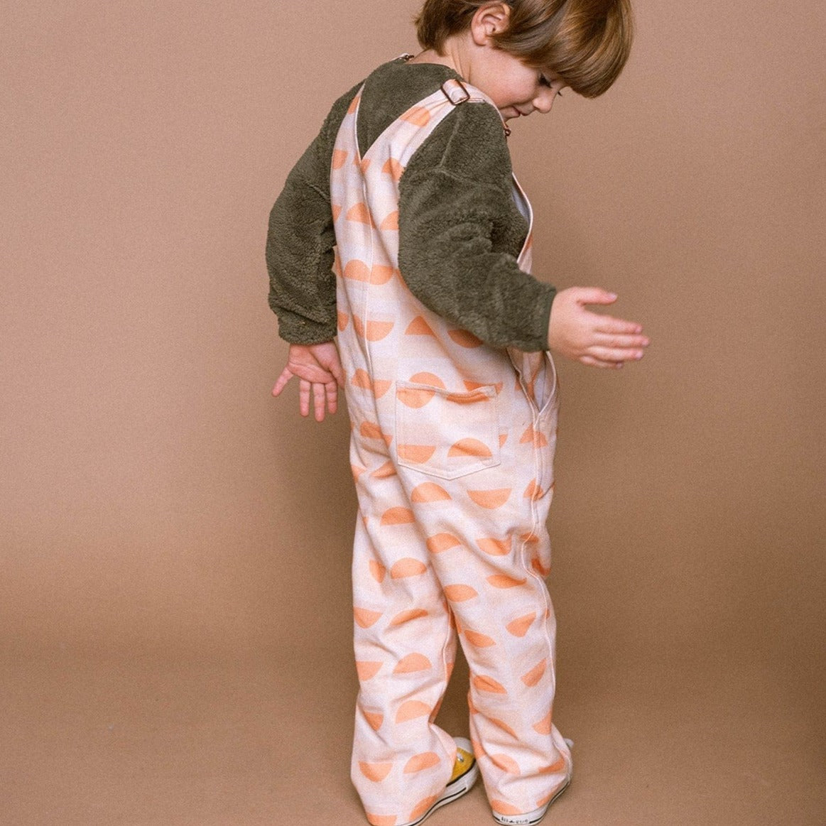 Favorite People Dungarees Kids 'Wonder' Dungarees (Orange/Cream)