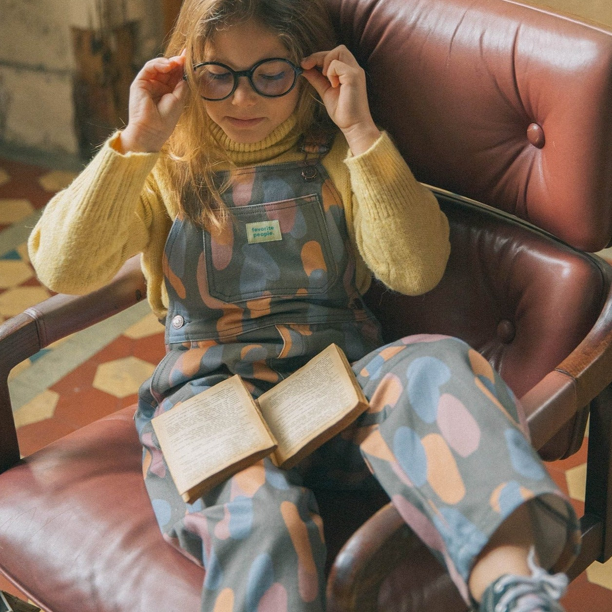 Favorite People Dungarees Kids 'Zagazoo' Colourful Print Dungarees