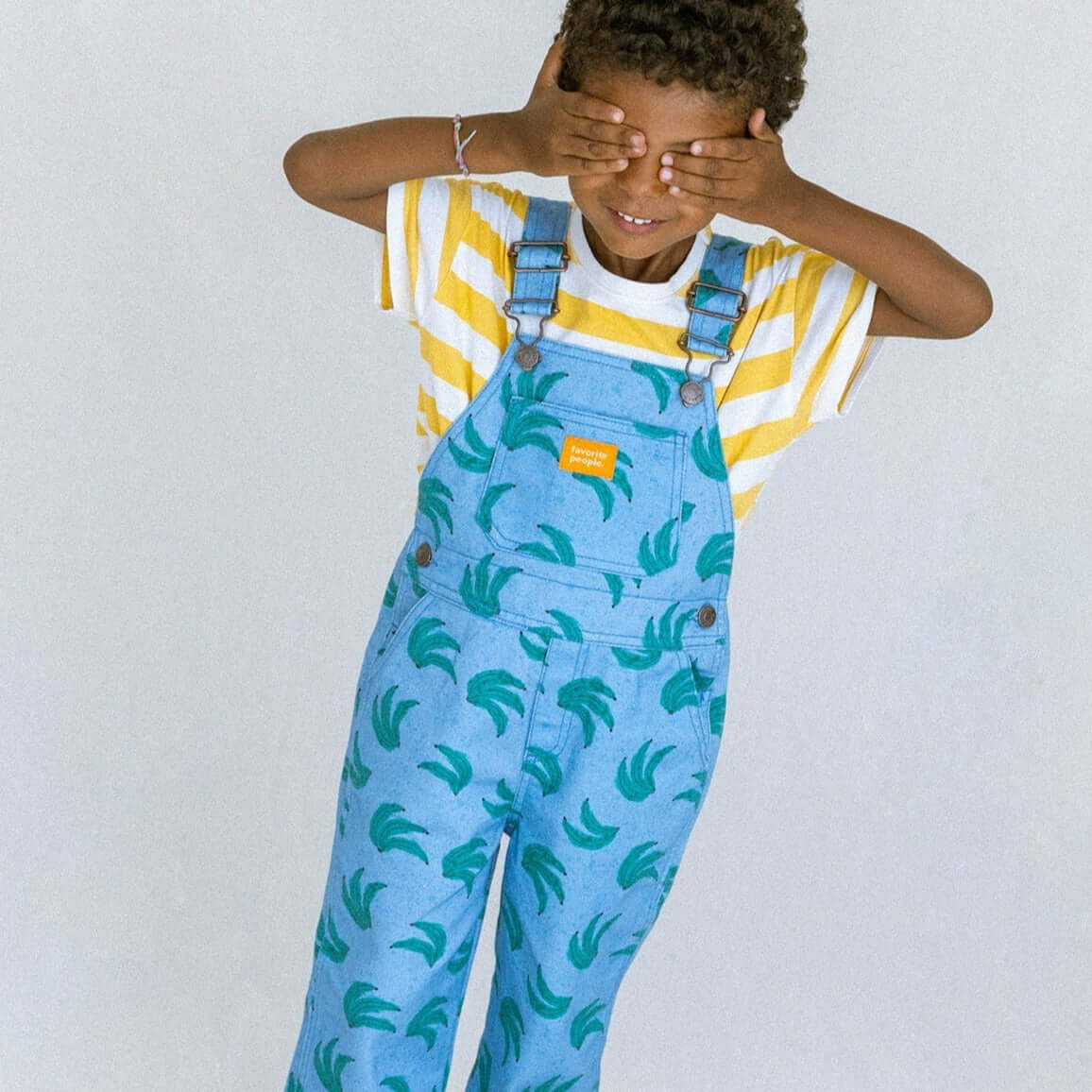 Favorite People Overalls Blue Bananas Unisex Overalls