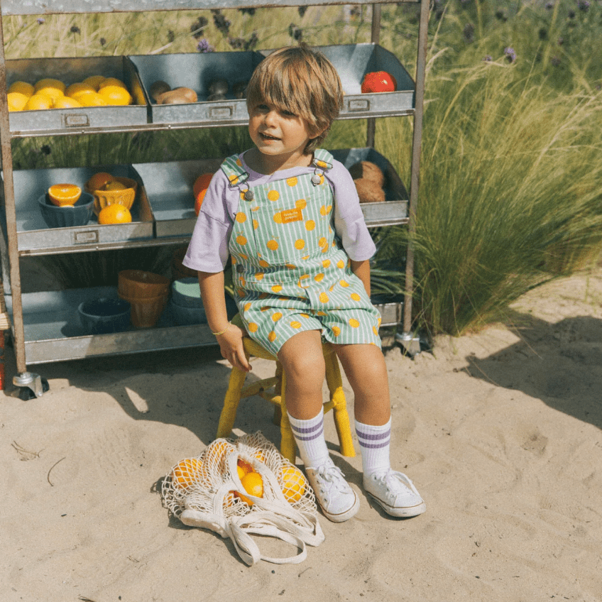 Favorite People Overalls Tangerine Short Overalls