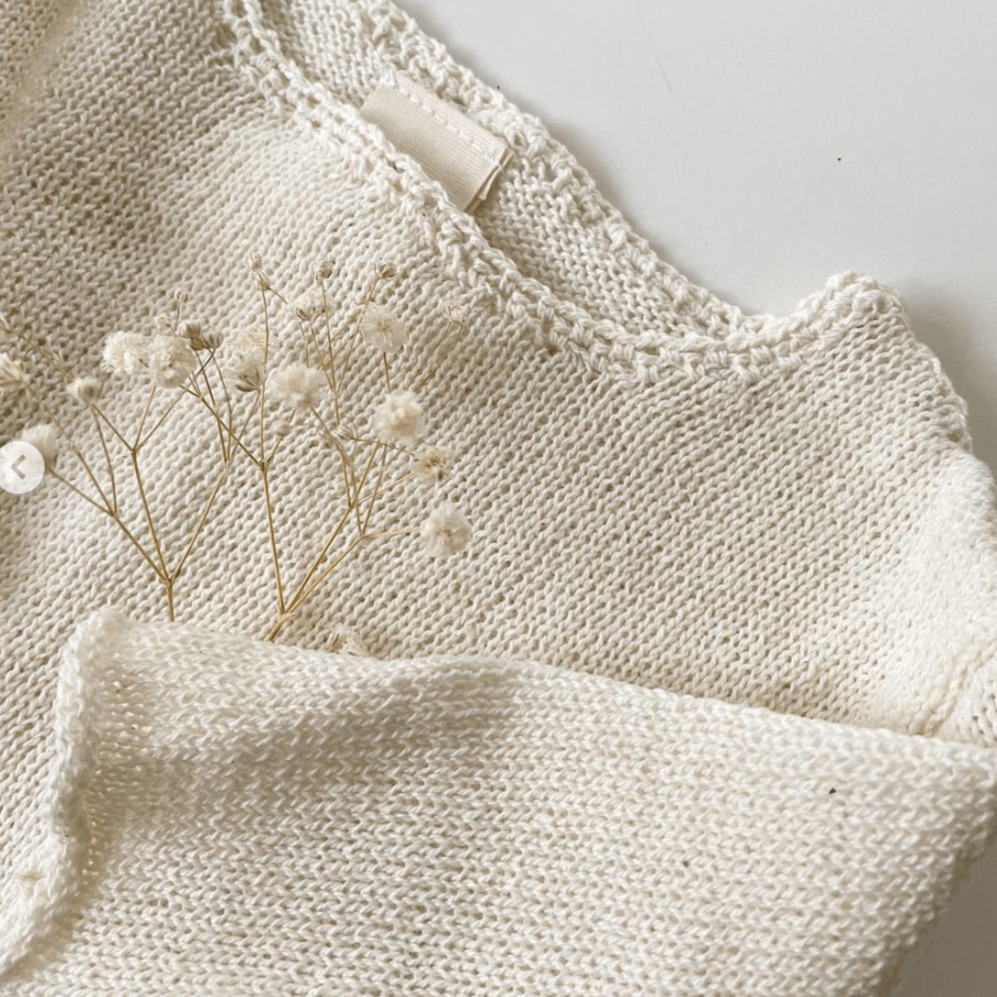 Gooseberry Fool Jumper Lightweight Organic Cotton Knit Jumper (Cream)